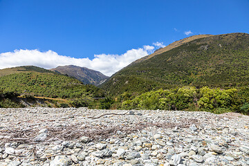 Image showing pebbles at lake Wanaka; New Zealand south island