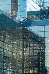 Image showing modern glass building construction in New York City USA