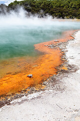 Image showing hot sparkling lake in New Zealand