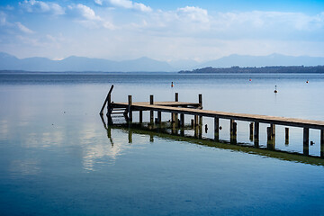 Image showing wooden jetty Starnberg lake