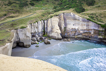 Image showing Tunnel Beach New Zealand