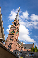 Image showing the red sand stone church at Nagold Germany