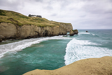 Image showing Tunnel Beach New Zealand