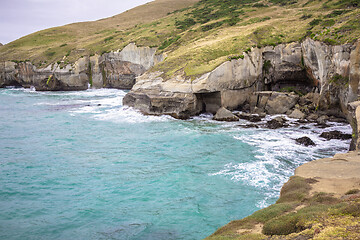 Image showing Tunnel Beach New Zealand