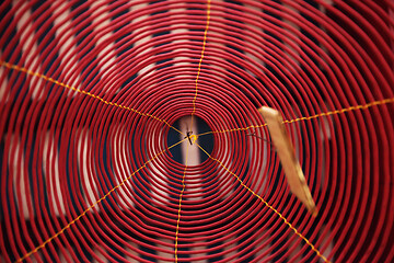 Image showing Spiral incense burners at a Vietnamese temple