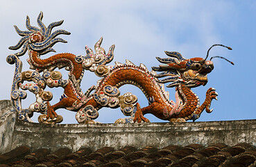 Image showing Dragon on a temple roof