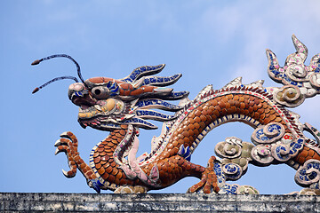 Image showing Dragon on a temple roof