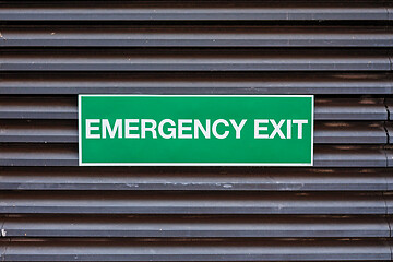 Image showing Emergency Exit Sign