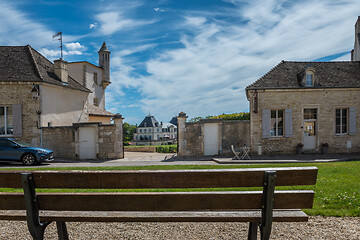 Image showing MEURSAULT, BURGUNDY, FRANCE - JULY 9, 2020: View to the winery in Meursault, Burgundy, France