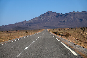 Image showing Empty road in Morocco mountains