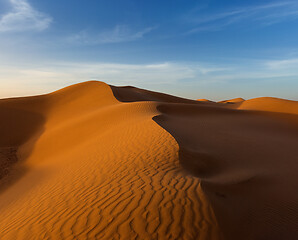 Image showing landscape in desert at sunset