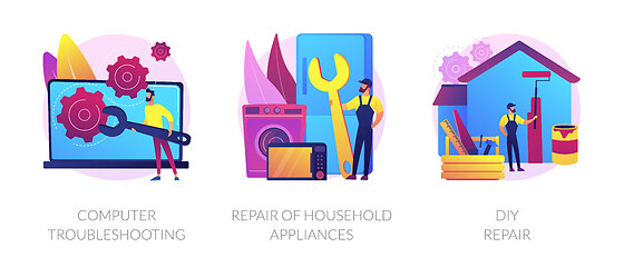 Image showing Repair and maintenance services abstract concept vector illustrations.