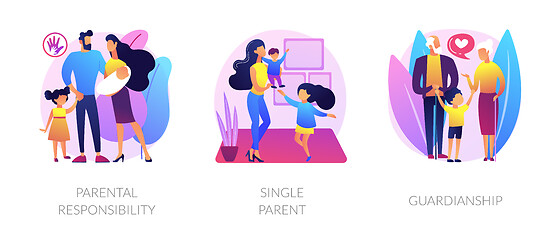 Image showing Child custody abstract concept vector illustrations.