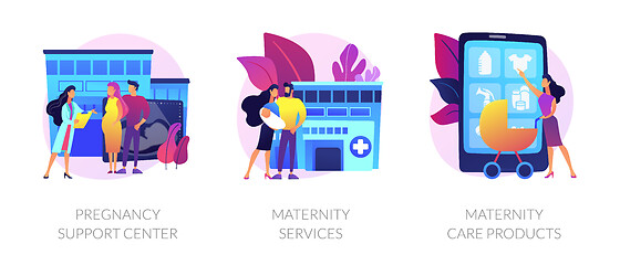 Image showing Pregnancy and maternity vector concept metaphors.