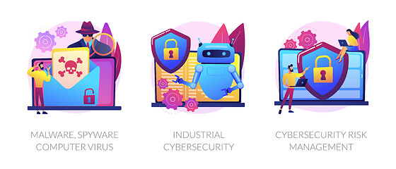 Image showing Cybersecurity awareness vector concept metaphors