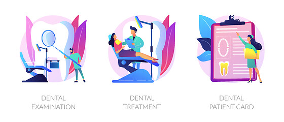 Image showing Dental care vector concept metaphors.