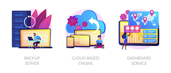 Image showing Data processing and recovery vector concept metaphors