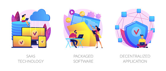 Image showing Application service abstract concept vector illustrations.