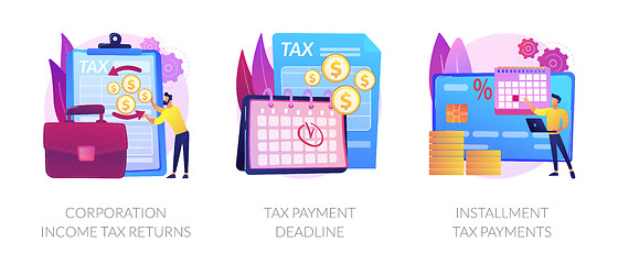 Image showing Tax payment terms vector concept metaphors