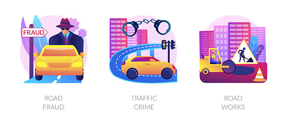 Image showing Road safety abstract concept vector illustrations.