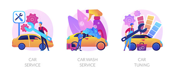 Image showing Vehicle care services vector concept metaphors