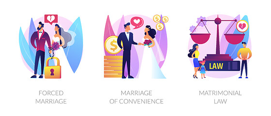 Image showing Family law abstract concept vector illustrations.