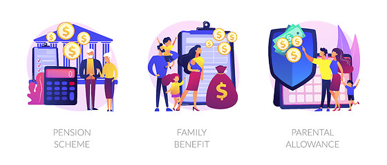 Image showing Social security payments abstract concept vector illustrations.