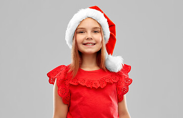 Image showing smiling girl in snata helper hat