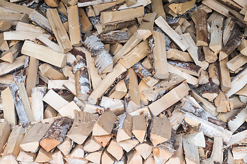 Image showing Firewood heap background