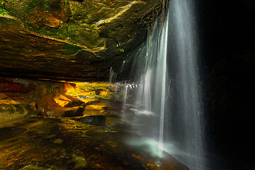 Image showing Cave waterfalls