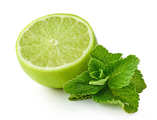 Image showing fresh lime and mint