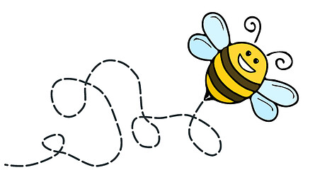 Image showing a funny bee comic character