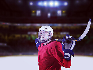 Image showing hockey player portrait