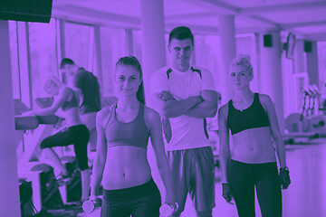 Image showing people group in fitness gym