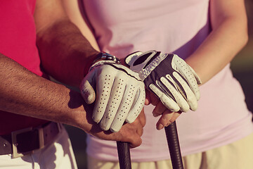 Image showing portrait of couple on golf course