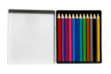 Image showing Pencils in box