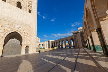 Image showing Arcs and columns of Hassan II Mosque