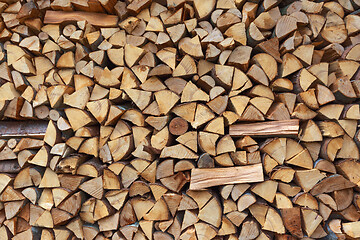 Image showing chopped firewood background