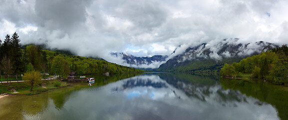 Image showing Bohinjsko jezero in Slovenia at morning