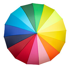 Image showing multicolored umbrella isolated