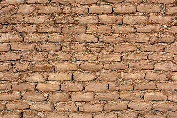 Image showing adobe brick background in desert,