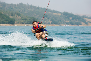 Image showing Wake boarding