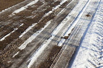 Image showing Road in the winter season