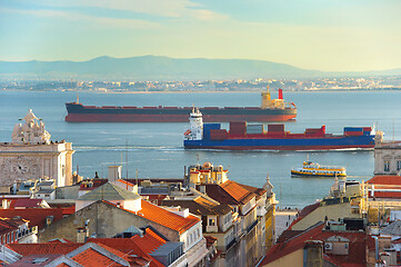 Image showing Lisbon water transportation. Portugal