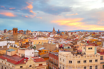 Image showing Overlooking of Valencia, Spain