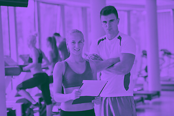 Image showing people group in fitness gym