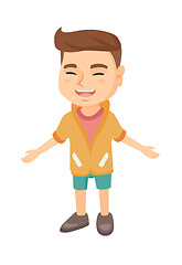 Image showing Caucasian cheerful boy laughing.