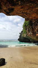 Image showing View of beautiful hidden Suluban Beach, Bali