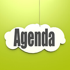 Image showing Agenda word on white cloud