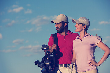 Image showing portrait of couple on golf course